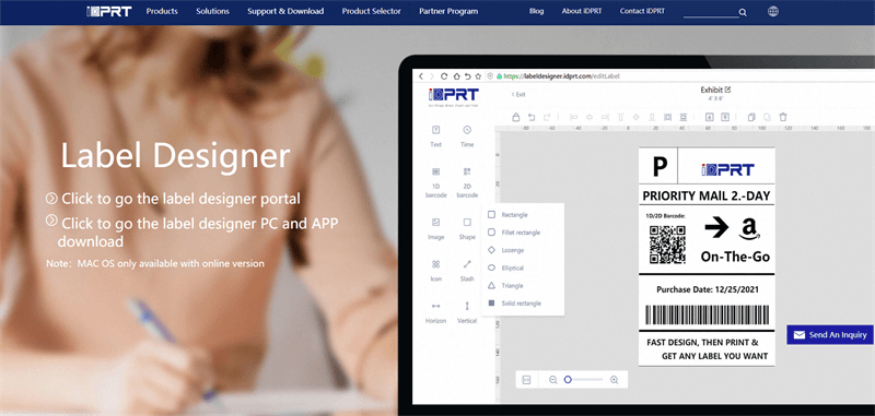 iDPRT นักออกแบบฉลาก Software Interface