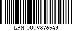 รหัส 128 barcode example